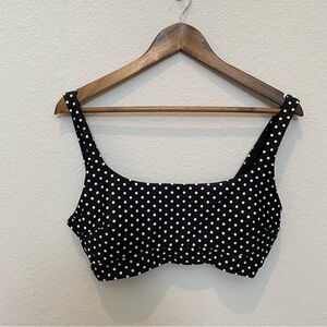 Aerie Polka Dot Scoop Bikini Top Size L